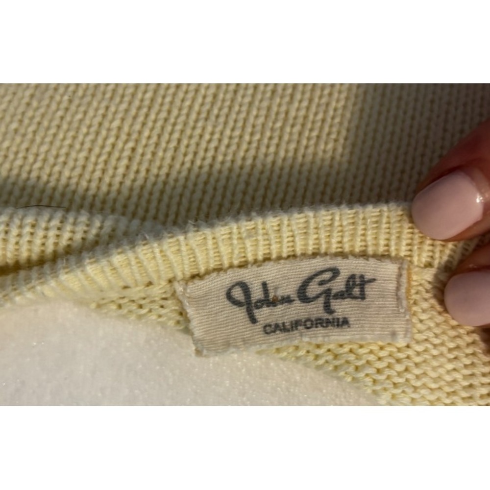 John Galt Brandy Melville Argyle Cardigan Sweater Preppy Light Blue Pink Sz XS/S - Picture 2 of 8